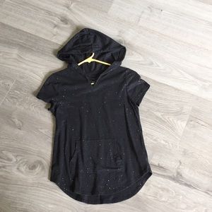 Black T-shirt with hoodie- 12